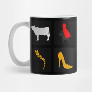 Cow, cape, hair & slipper Mug